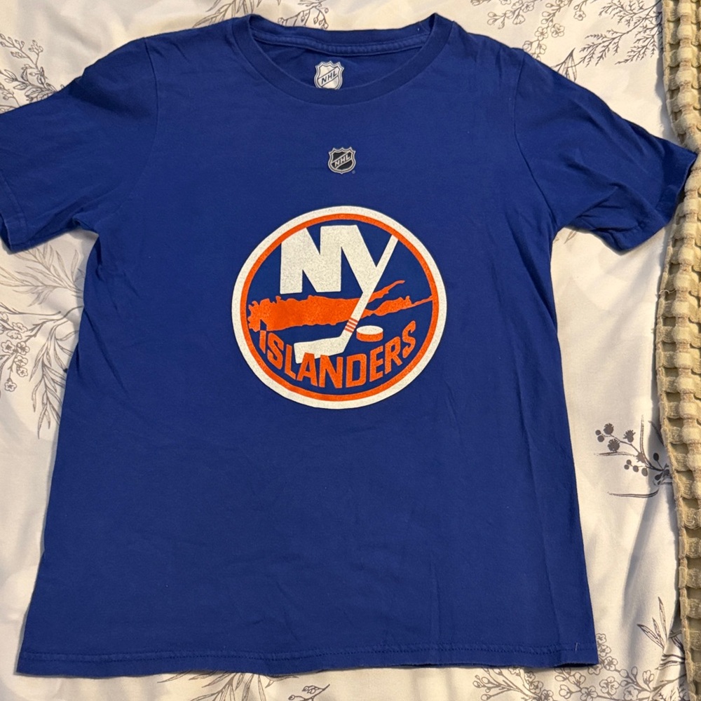 New York Islanders Barzal Kids Blue Logo T-Shirt